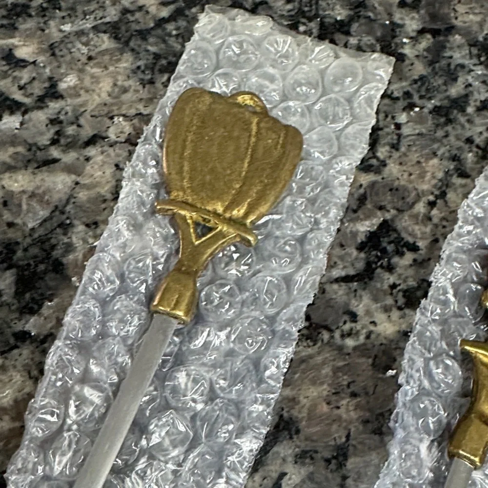 Williams Sonoma vintage brass skewer Set 6 in box NEW